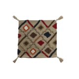 Pudebetrk DKD Home Decor Multifarvet Frynse 50 x 1 x 50 cm #1