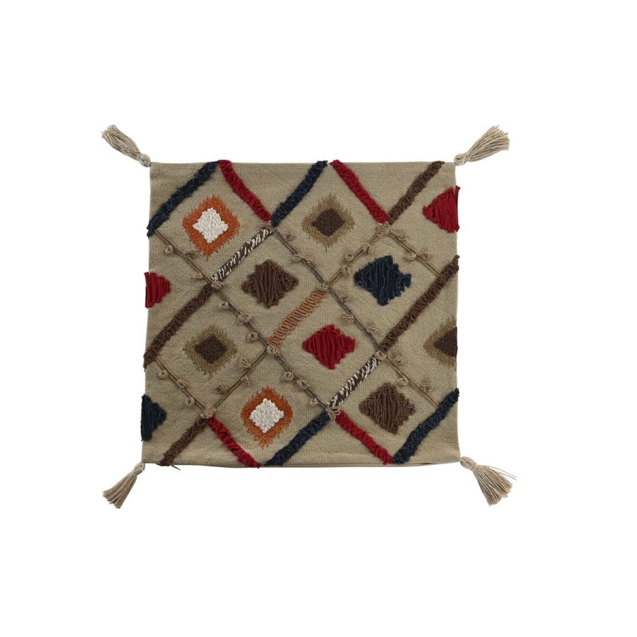 Pudebetrk DKD Home Decor Multifarvet Frynse 50 x 1 x 50 cm #1