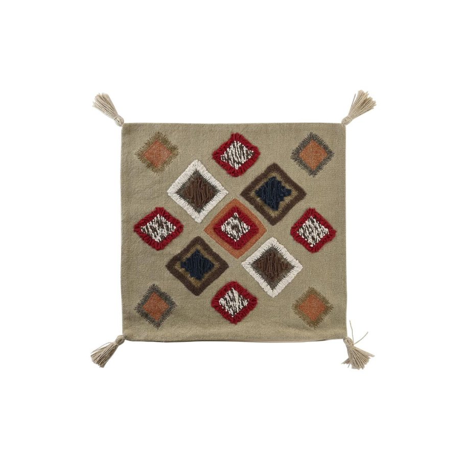 Pudebetrk DKD Home Decor Multifarvet Frynse 50 x 1 x 50 cm #1