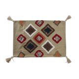 Pudebetrk DKD Home Decor 60 x 1 x 40 cm Multifarvet Frynse #1