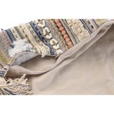 Pudebetrk DKD Home Decor Multifarvet Frynse 50 x 1 x 50 cm #2