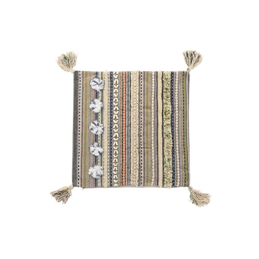 Pudebetrk DKD Home Decor Multifarvet Frynse 50 x 1 x 50 cm #1