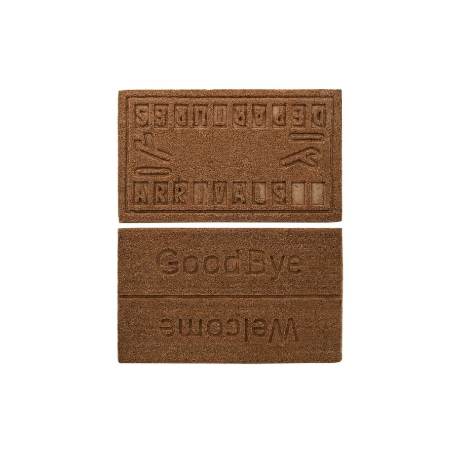 Drmtte DKD Home Decor Brun Gummi Kokos (75 x 45 x 2,3 cm) (2 enheder) #1