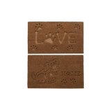 Drmtte DKD Home Decor Brun Gummi Kokos (75 x 45 x 2,3 cm) (2 enheder) #1