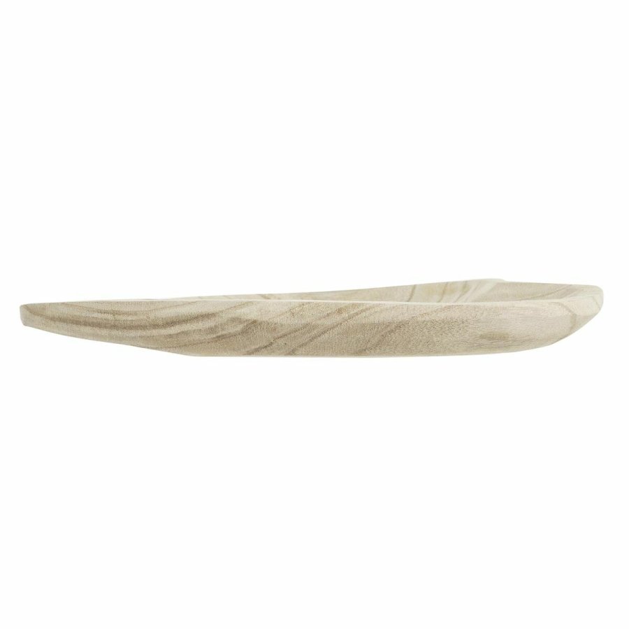 Snack bakke DKD Home Decor Lys brun Natur Hjerte Tropisk 35 x 24 x 4 cm #10