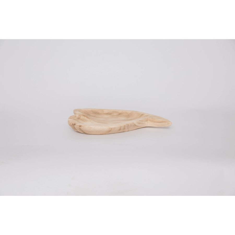 Snack bakke DKD Home Decor Lys brun Natur Hjerte Tropisk 35 x 24 x 4 cm #7