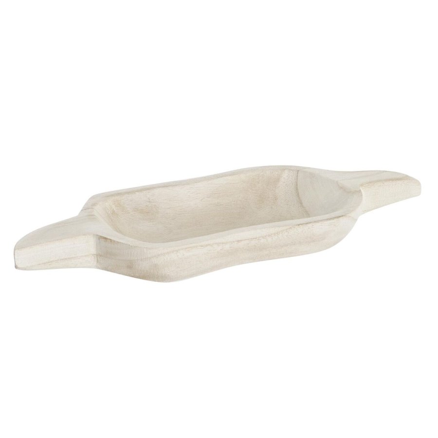 Snack bakke DKD Home Decor Lys brun Natur Tropisk 38 x 15 x 4 cm #1