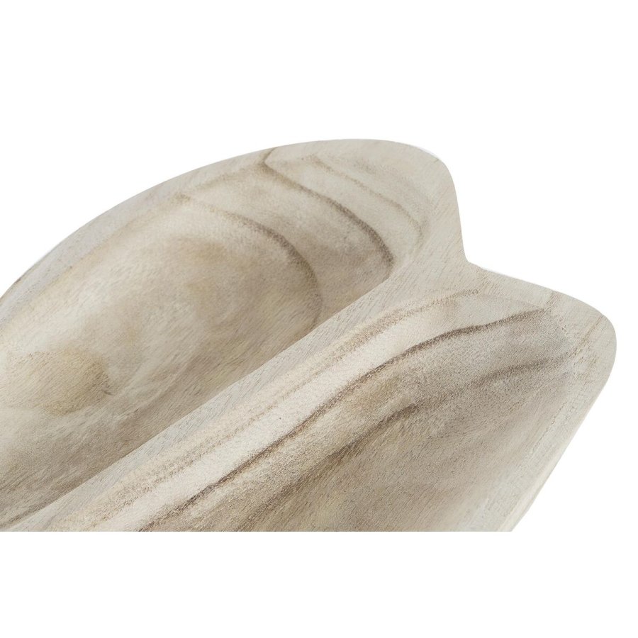 Snack bakke DKD Home Decor Lys brun Natur Tropisk 38 x 21 x 5 cm 30 x 21 x 5 cm #4