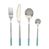 Bestik DKD Home Decor Bl Slvfarvet Rustfrit stl 16 Dele #1