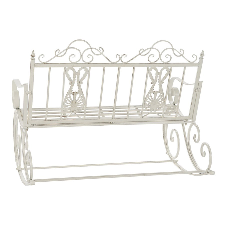 Gyngestol DKD Home Decor Metal Aluminium Hvid (118 x 90 x 92 cm) #5