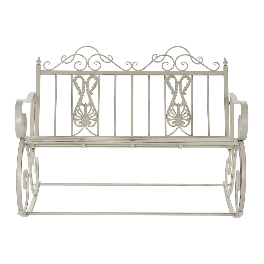 Gyngestol DKD Home Decor Metal Aluminium Hvid (118 x 90 x 92 cm) #6