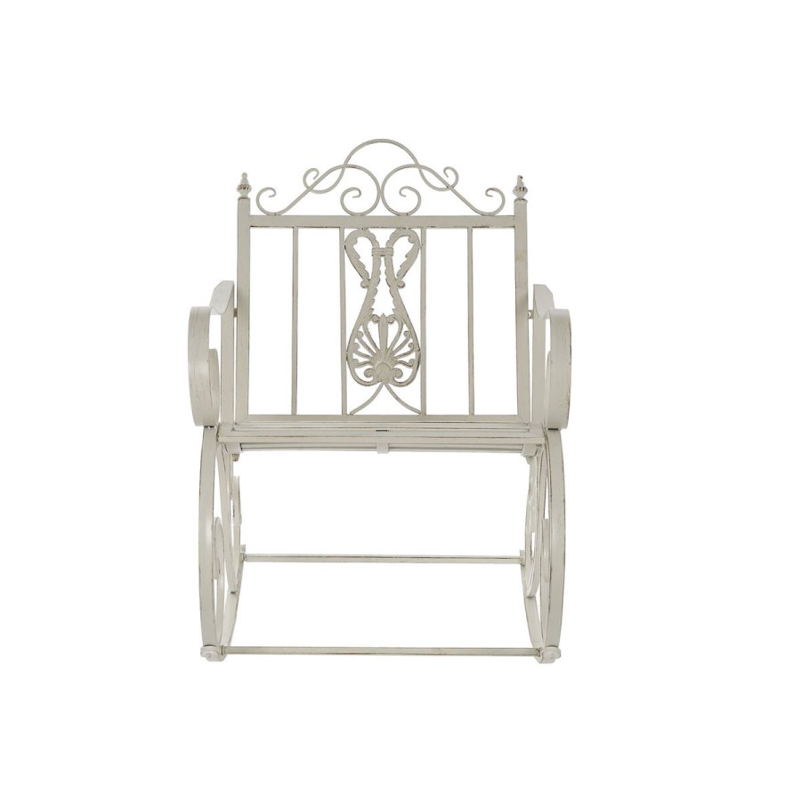 Gyngestol DKD Home Decor Metal Aluminium Hvid (63 x 89 x 92 cm) #5