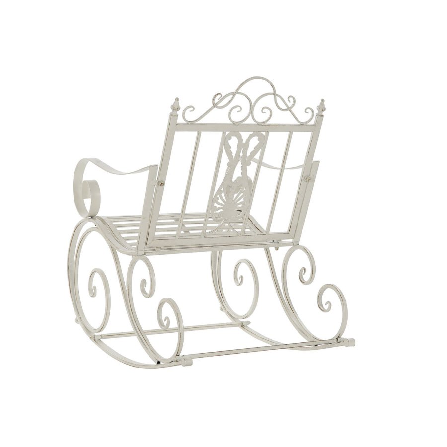 Gyngestol DKD Home Decor Metal Aluminium Hvid (63 x 89 x 92 cm) #6