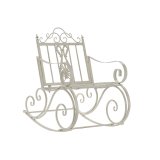 Gyngestol DKD Home Decor Metal Aluminium Hvid (63 x 89 x 92 cm) #1