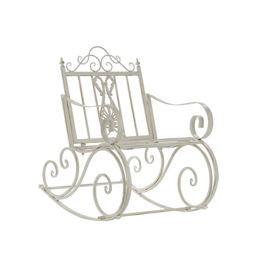 Gyngestol DKD Home Decor Metal Aluminium Hvid (63 x 89 x 92 cm) #1