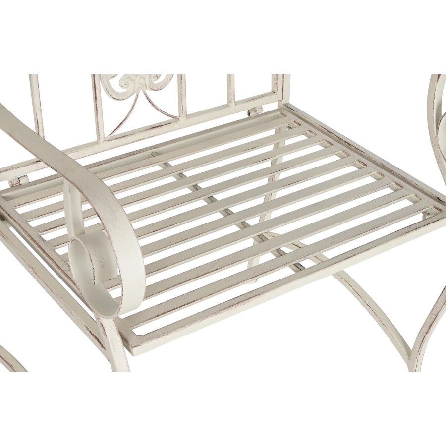 Vrtni stol DKD Home Decor Hvid Metal 63,5 x 52 x 98 cm #6