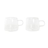 Dele kaffekopst DKD Home Decor Krystal Gennemsigtig Borosilikatglas (80 ml) #1
