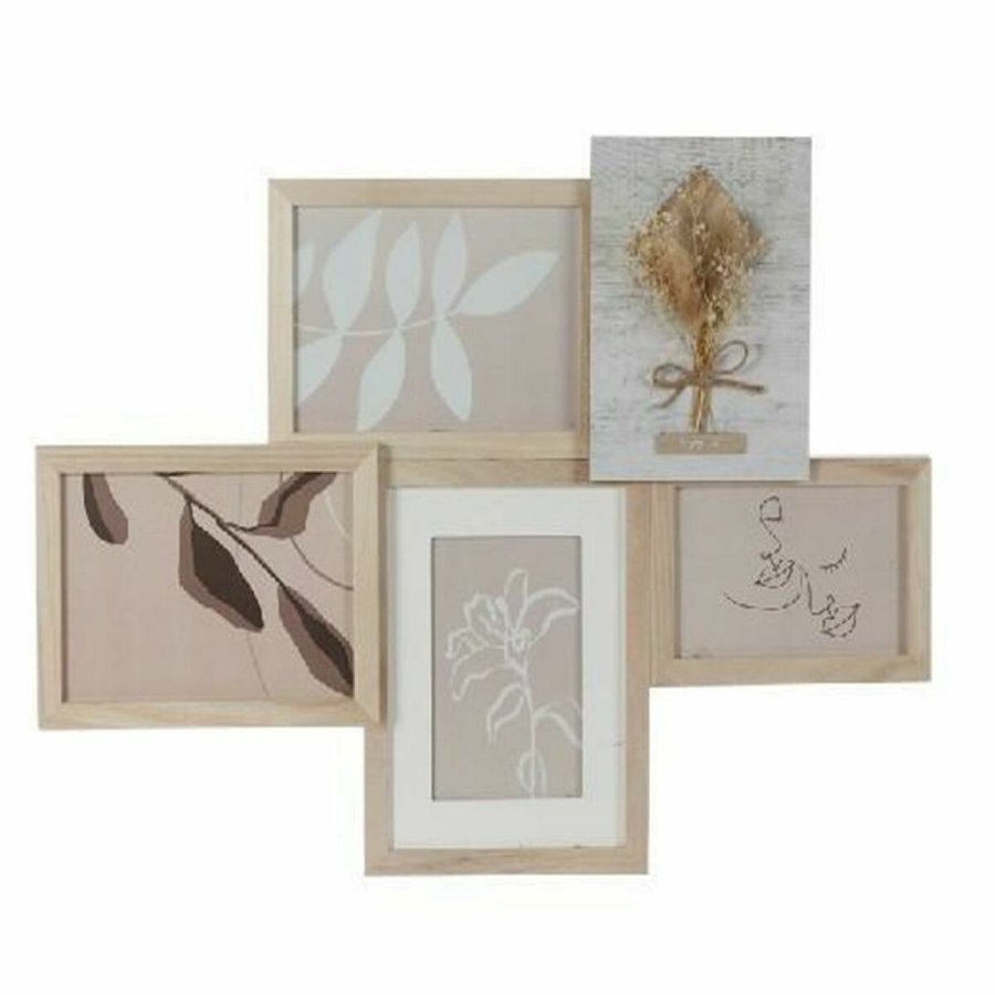 Fotoramme DKD Home Decor 53 x 2,4 x 39,5 cm Krystal Natur Shabby Chic #1