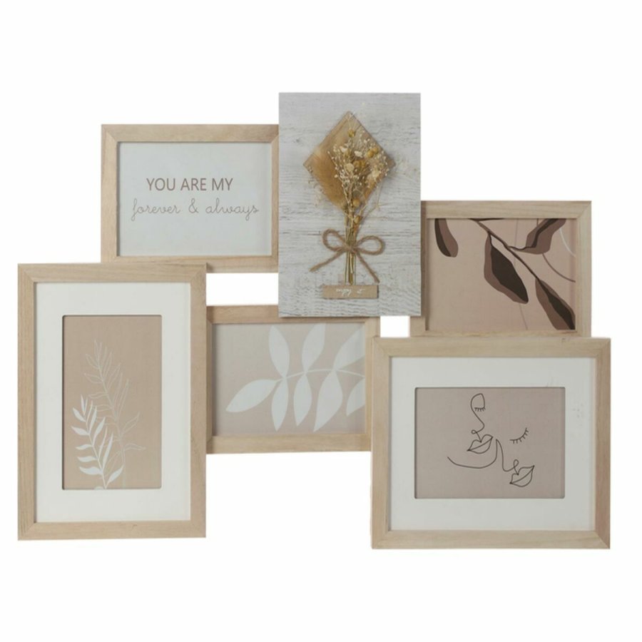 Fotoramme DKD Home Decor 54 x 2,4 x 36,7 cm Krystal Natur Shabby Chic #1