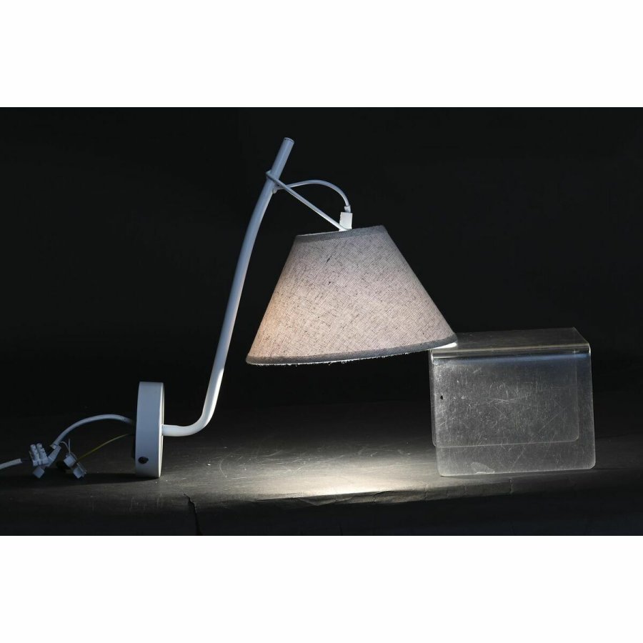 Vglampe DKD Home Decor Gylden Metal Hr Hvid 50 W Moderne (22 x 32 x 37 cm) (2 enheder) #5