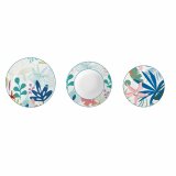 Madlavningsst DKD Home Decor Bl Grn Bl / grnne Porceln Moderne Blad af en plante 18 Dele #1