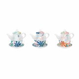 Teselskab-st DKD Home Decor Krystal Porceln Bl Grn (3 enheder) #1