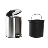 Papirkurv med pedal DKD Home Decor Slvfarvet Rustfrit stl polypropylen Basis 5 L #13