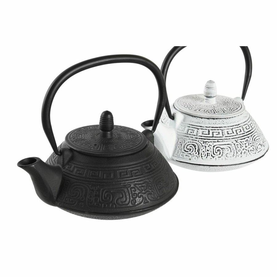 Tekande DKD Home Decor Sort Rustfrit stl Hvid (2 enheder) #4