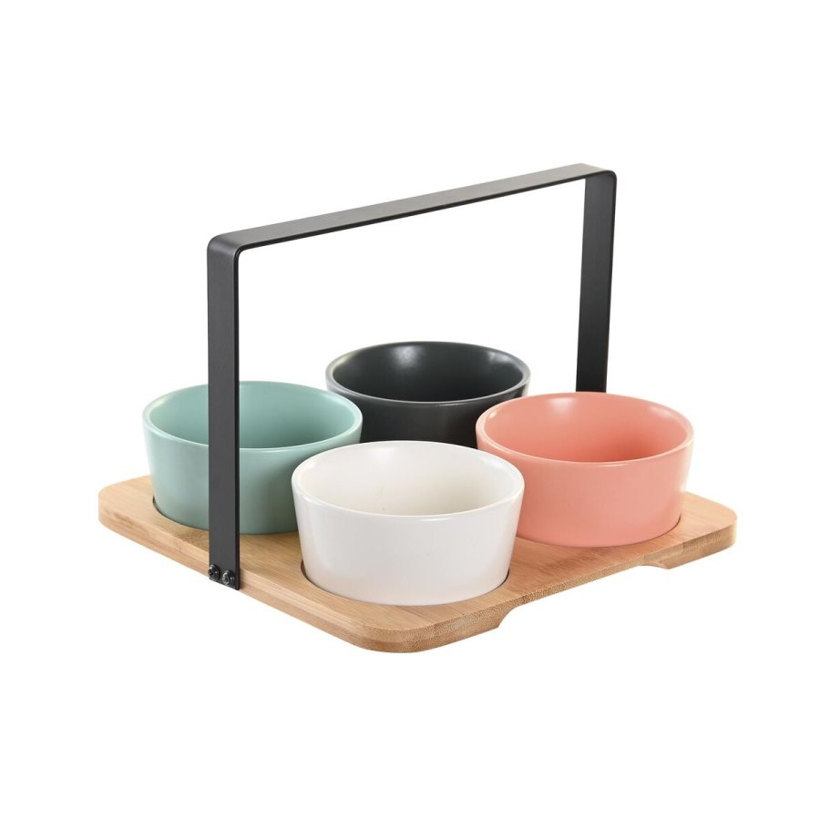 St til appetizere DKD Home Decor 20 x 20 x 14 cm Porceln Multifarvet #1
