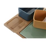 St til appetizere DKD Home Decor Porceln Multifarvet Bambus 5 Dele (27 x 26 x 8 cm) #10