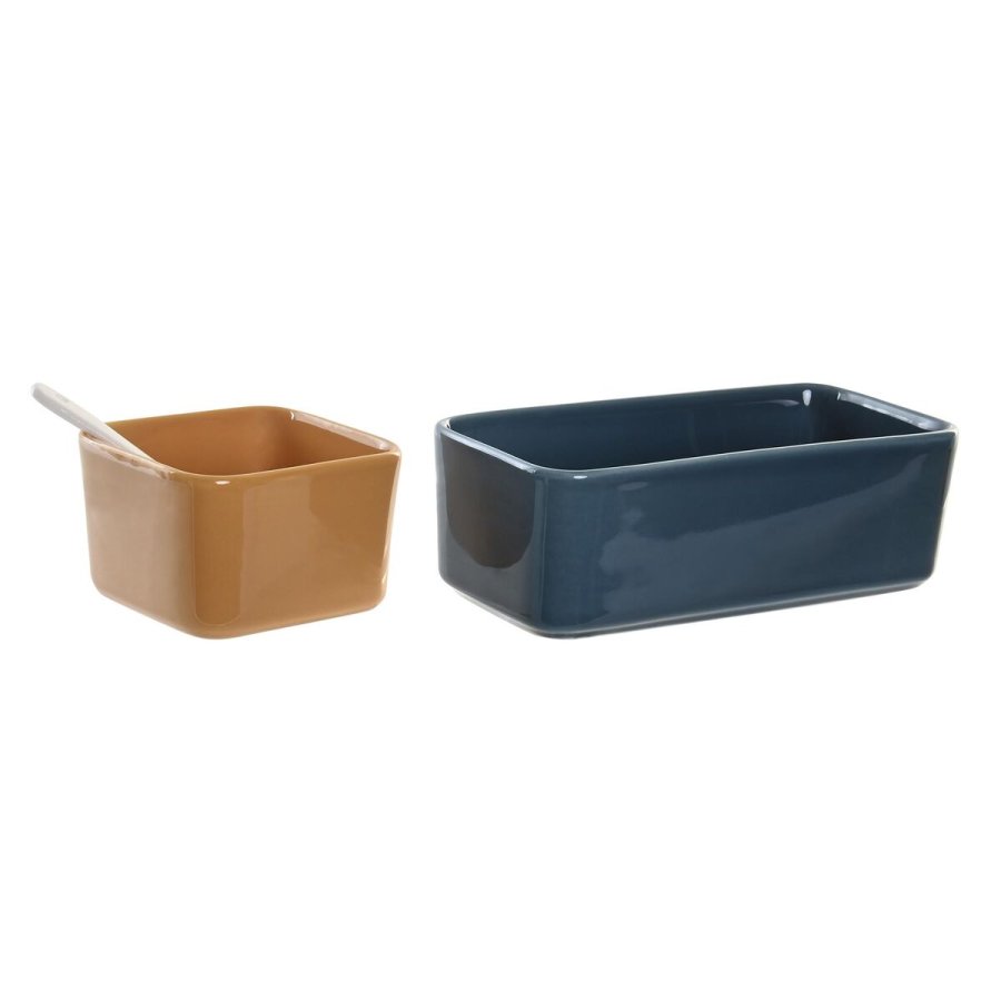 St til appetizere DKD Home Decor Porceln Multifarvet Bambus 5 Dele (27 x 26 x 8 cm) #4