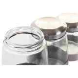 St med 3 Dser DKD Home Decor Krystal Slvfarvet Gennemsigtig Rustfrit stl #4