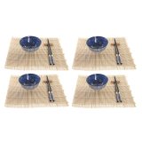 Sushi-st DKD Home Decor 14,5 x 14,5 x 31 cm Sort Bl Stentj Orientalsk (16 Dele) #1