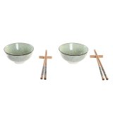 Sushi-st DKD Home Decor 30 x 21 x 7 cm Grn Himmelbl Stentj Orientalsk (6 Dele) #1