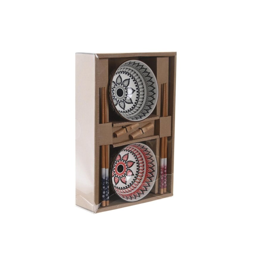 Sushi-st DKD Home Decor 30 x 21 x 7 cm Multifarvet Mandala Stentj Orientalsk (6 Dele) #10