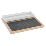 St til appetizere DKD Home Decor 24 x 7 x 2,5 cm Natur Sort Brt #1