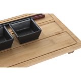 Sushi-st DKD Home Decor Natur Sort Bambus Stentj Orientalsk #7