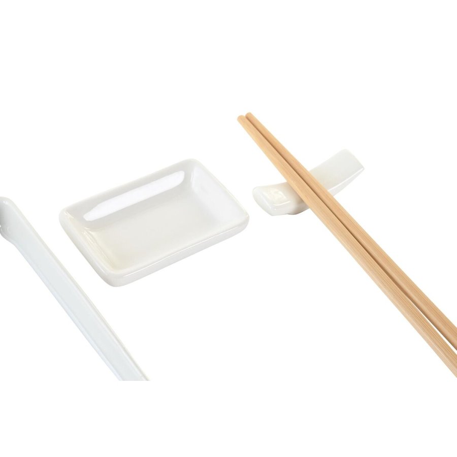 Sushi-st DKD Home Decor 24 x 7 x 2 cm Natur Hvid Stentj Orientalsk #7