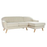 Chaise lonngue sofa DKD Home Decor Fldefarvet Gummitr 226 x 144 x 84 cm #1
