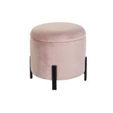 Fodsttte DKD Home Decor Sort Pink Metal Fljl 42 x 42 x 42 cm #1