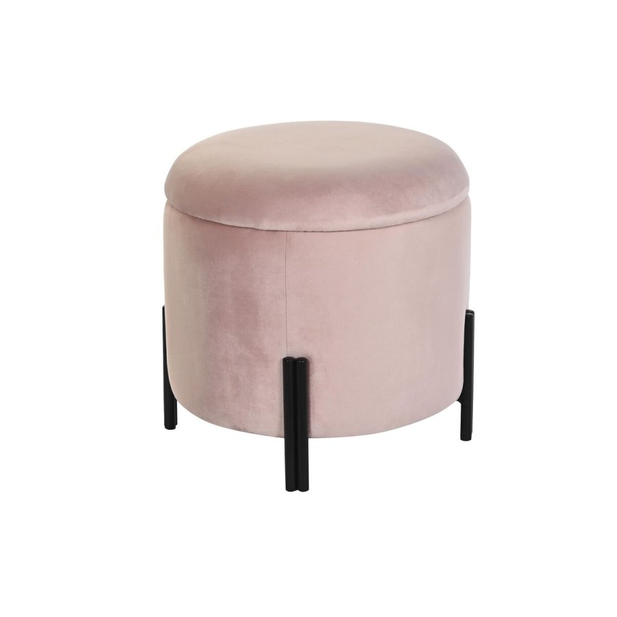 Fodsttte DKD Home Decor Sort Pink Metal Fljl 42 x 42 x 42 cm #1