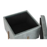 Fodsttte DKD Home Decor Metal Turkisbl Polyester (45 x 45 x 45 cm) #2