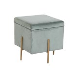 Fodsttte DKD Home Decor Metal Turkisbl Polyester (45 x 45 x 45 cm) #1