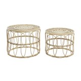 St med 2 borde DKD Home Decor Brun 50 x 50 x 40 cm 50 x 50 x 41,5 cm #1