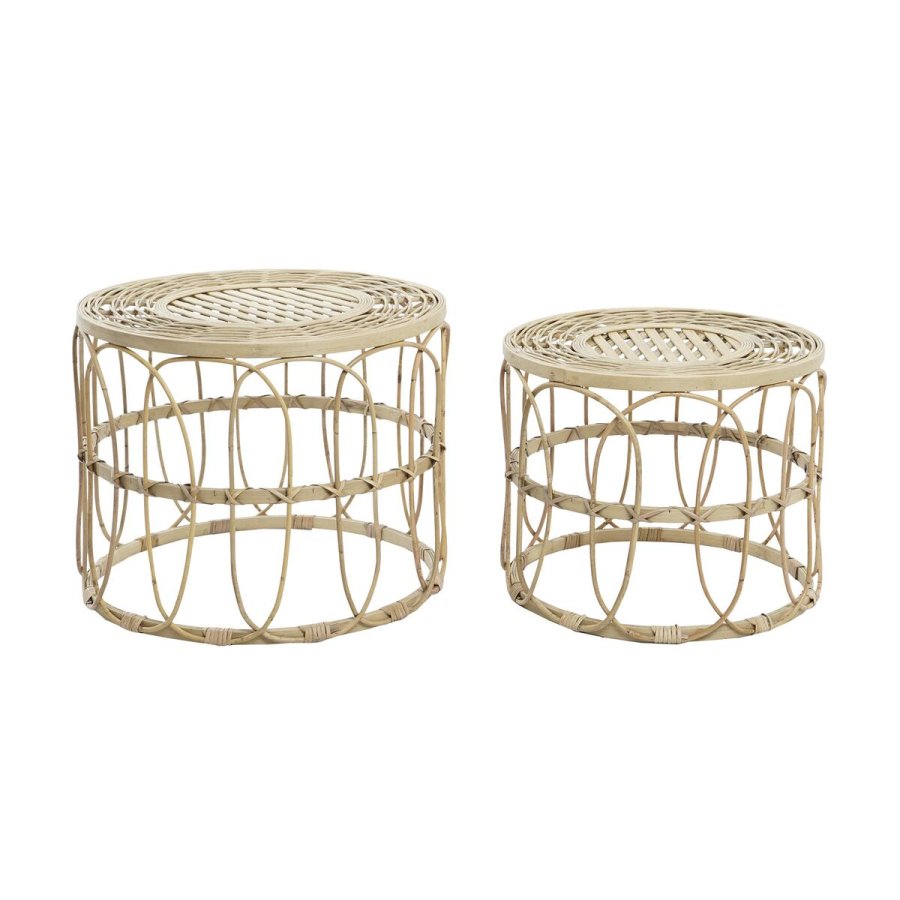 St med 2 borde DKD Home Decor Brun 50 x 50 x 40 cm 50 x 50 x 41,5 cm #1