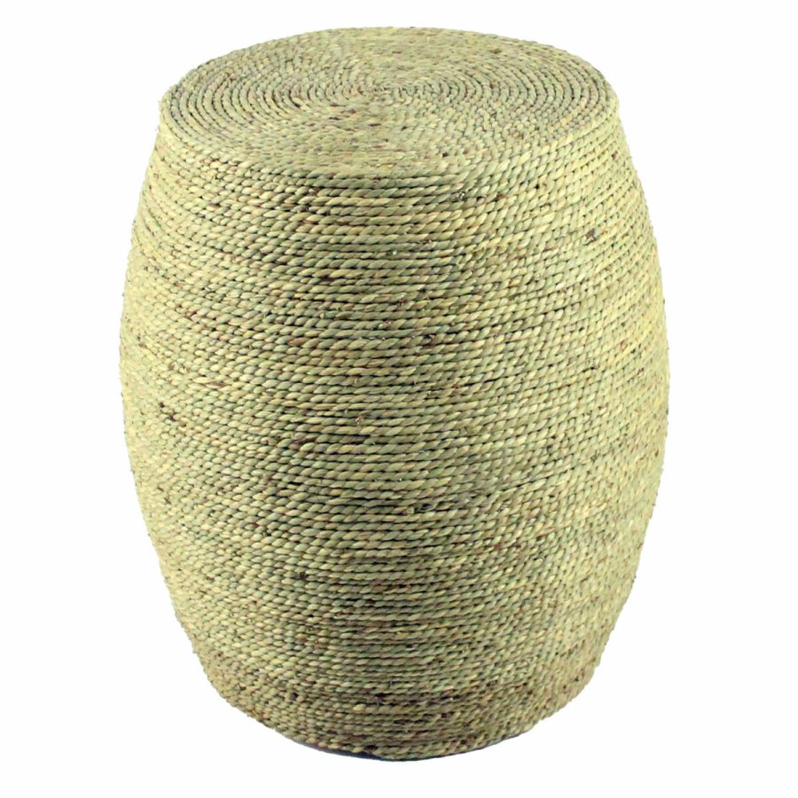 Fodsttte DKD Home Decor Brun Lys brun Hamp Tov Natur Urban 45 x 45 x 52 cm #1