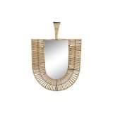 Vgspejl DKD Home Decor Brun Natur Vifte Tropisk 50 x 2,5 x 72 cm 52 x 2,5 x 72 cm #1