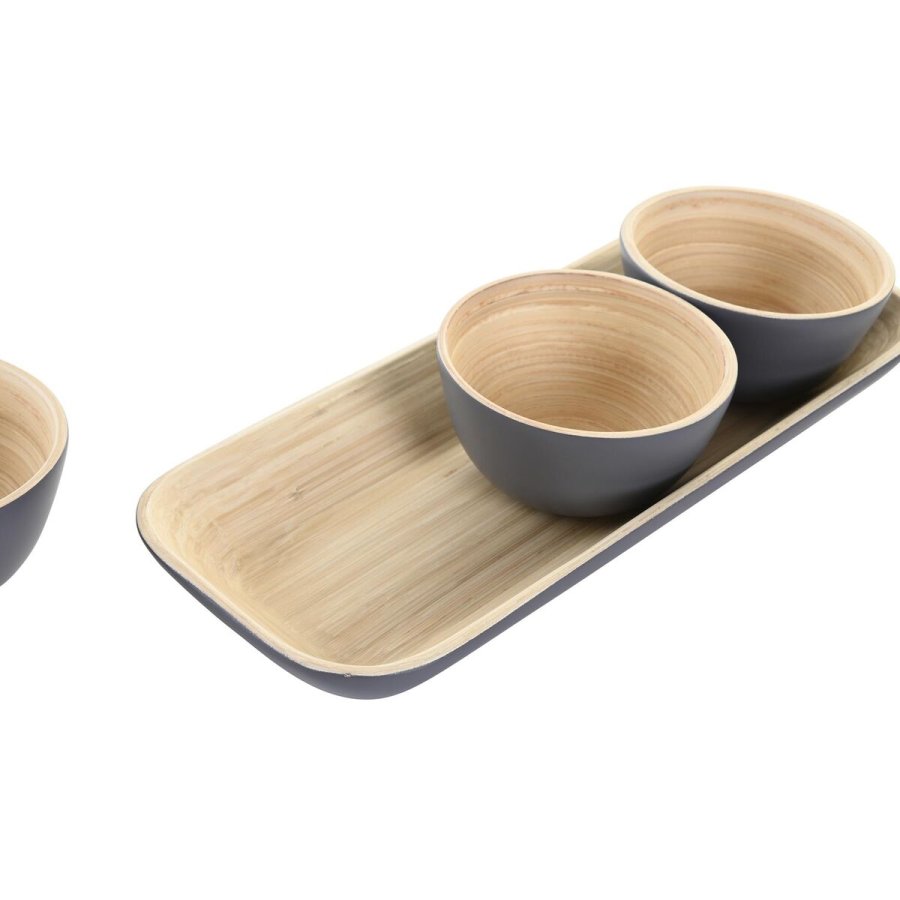 St til appetizere DKD Home Decor Bambus 32 x 12,7 x 3,5 cm (3 enheder) #4
