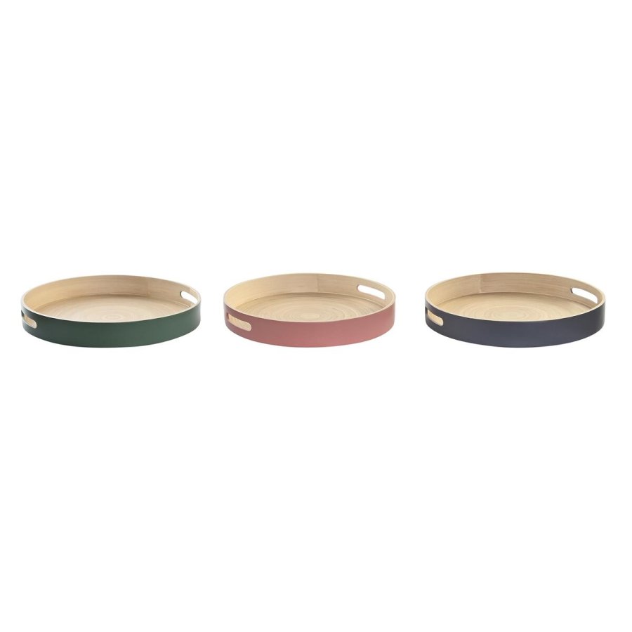 Bakke DKD Home Decor 38 x 38 x 5,5 cm (3 Dele) #1