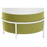 Fodsttte DKD Home Decor Natur Metal Hvid Grn (40 x 40 x 40 cm) #2